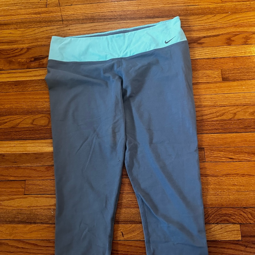 Nike Kids Aqua and Gray Leggings